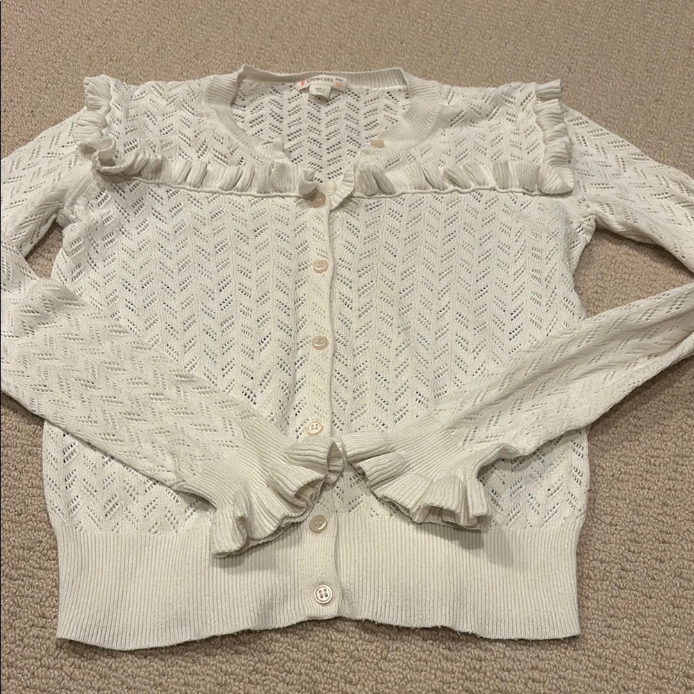 Crewcuts Cream Knit Cardigan